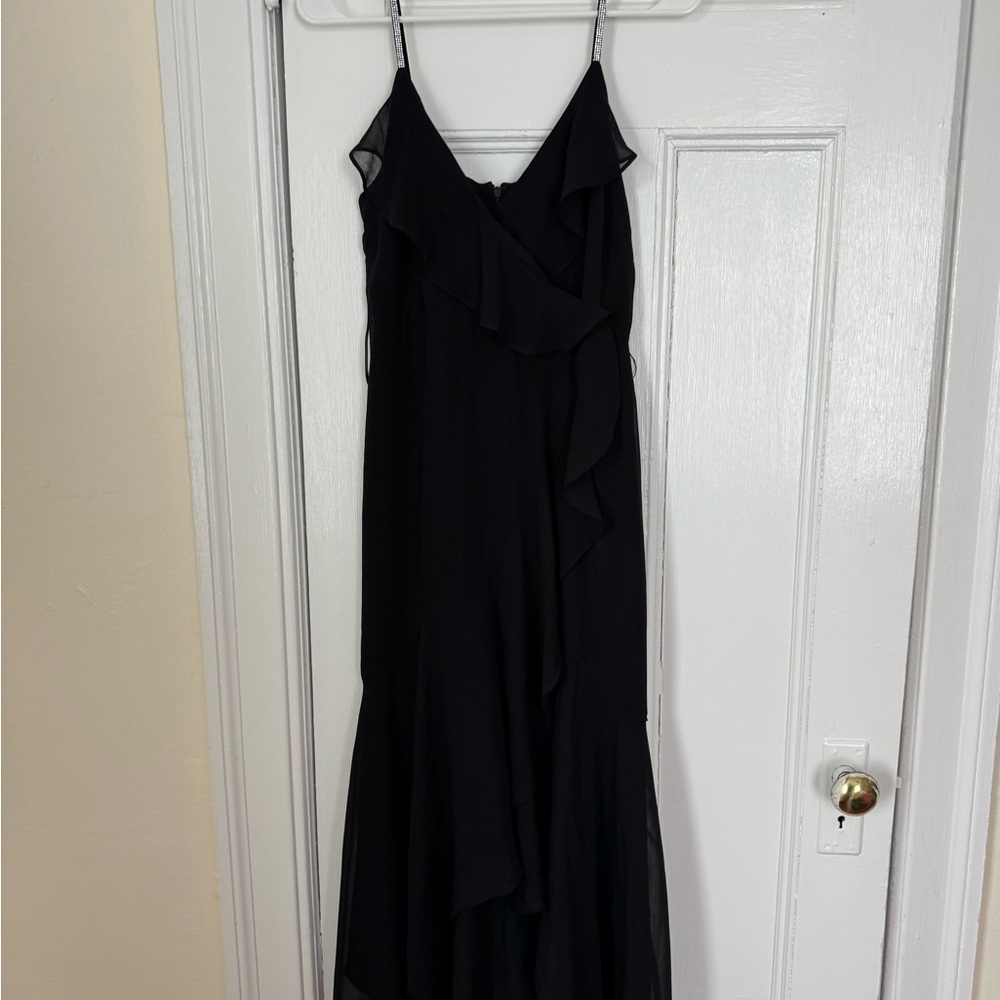 Elegant Black Ruffled Dress